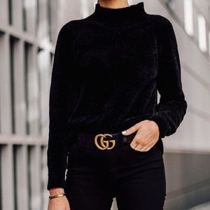 GUCCI Black GG Marmont Belt